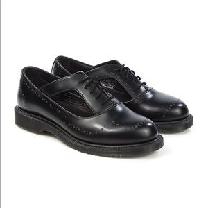 Women's Black Etched Ruby Oxfords, Dr Martens